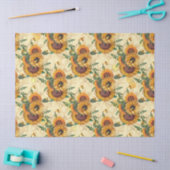 Ontwerp drie van de zonnebloem- en bijenreeks tissuepapier (Craft)