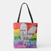 Ontwerp een aangepaste boodschappentas met kinderk tote bag (Achterkant)