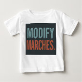 Ontwerp een T-shirt met de slogan "Modify Marches" (Voorkant)