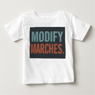 Ontwerp een T-shirt met de slogan "Modify Marches"