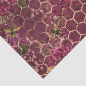 Ontwerp één van de Bee-reeks van Burgundy Tissuepapier (Detail)