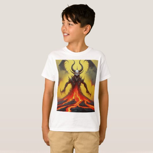 Ontwerp een woeste death metal beest dat tevoorsch t-shirt (Voorkant volledig)