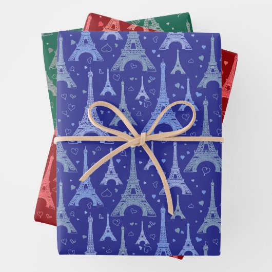 Ontwerp Eiffeltoren Parijs Inpakpapier Vel (In situ)