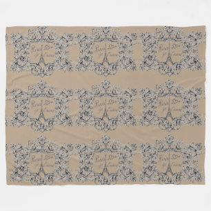  ontwerp Eiffeltoren: "Paris Je taime" Fleece Deken