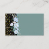 Ontwerp eigen blauwe bloemige bedrijfs- of eveneme visitekaartje (Voorkant)