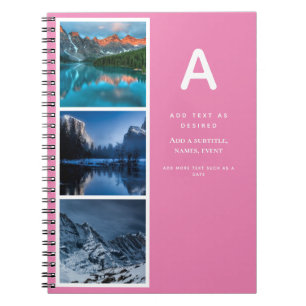 Ontwerp eigen dagboek cadeau met foto tekst initia notitieboek