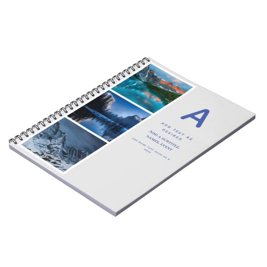 Ontwerp eigen Journal Gift met Initiaal voor tekst Notitieboek (Linkerzijde)