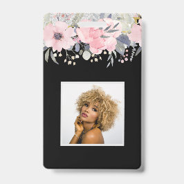 Ontwerp Eigen Mooie Meisjesachtige Roze Bloemen Br Badge