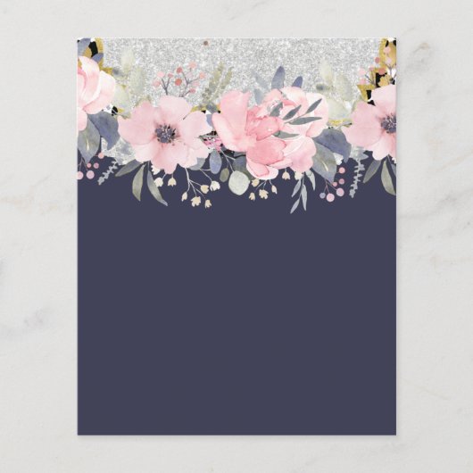 Ontwerp Eigen Mooie Meisjesachtige Roze Bloemen Br Flyer (Voorkant)