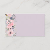 Ontwerp eigen mooie meisjesachtige roze bloemen br visitekaartje (Achterkant)