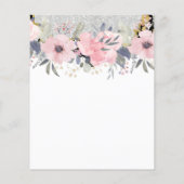 Ontwerp Eigen Mooie Meisjesachtige Roze Bloemige B Flyer (Achterkant)