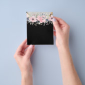 Ontwerp Eigen Mooie Meisjesachtige Roze Bloemige B Flyer (Hand)