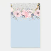 Ontwerp Eigen Mooie Meisjesachtige Roze Bloemige B Post-it® Notes (Voorkant)