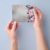 ONTWERP EIGEN Rosegold Metallic Event Zakelijk Flyer (Hand)