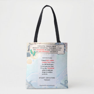 Ontwerp eigen strand kust Nauzale Tote Bag