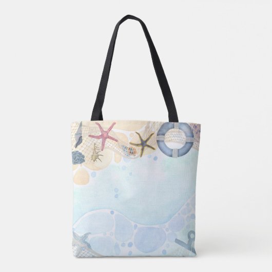 Ontwerp eigen strand kust Nauzale Tote Bag (Achterkant)