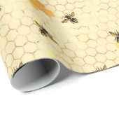 Ontwerp elf zonnebloem- en bijenreeksen cadeaupapier (Rol Hoek)