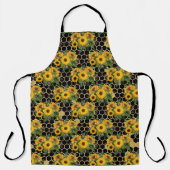 Ontwerp elf zonnebloem- en bijenreeksen schort (Voorkant)