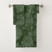 ONTWERP EMERALD GREEN BATHROOM TOWEL SET BAD HANDDOEK (Insitu)