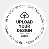 Ontwerp en aangepast berichtontwerp ronde sticker (Voorkant)