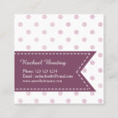 Ontwerp en handgemaakte ambachtelijke mode vierkante visitekaartje (Achterkant)