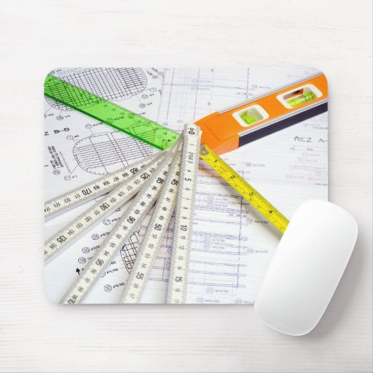 Ontwerp- en meetinstrumenten muismat (Met muis)