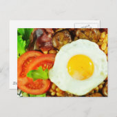 Ontwerp Engels ontbijt Briefkaart (Voorkant / Achterkant)