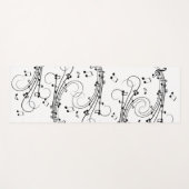 Ontwerp fancy notities over muziek yogamat (Voorkant (horizontaal))
