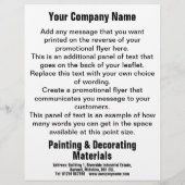Ontwerp flyer voor schilder- en decoratiemateriale (Achterkant)