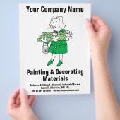Ontwerp flyer voor schilder- en decoratiemateriale (Hand)