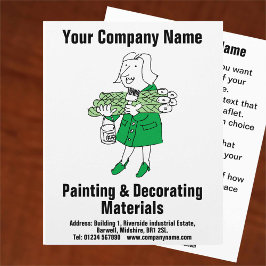 Ontwerp flyer voor schilder- en decoratiemateriale