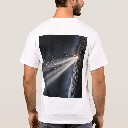 Ontwerp focuslicht en gouden effect t-shirt (Achterkant)