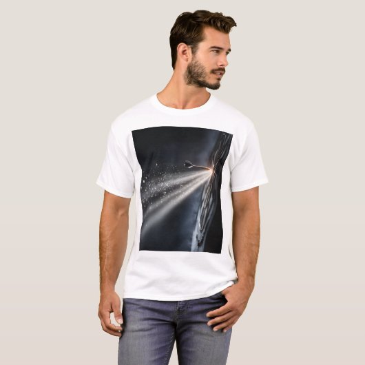 Ontwerp focuslicht en gouden effect t-shirt (Voorkant volledig)