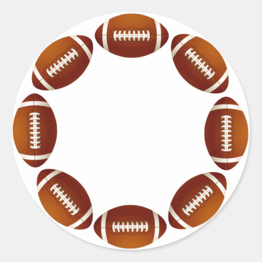 ONTWERP football CIRCLE Ronde Sticker (Voorkant)