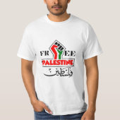 Ontwerp "FREE PALESTINE" - Solidariteit en verzet T-shirt (Voorkant)