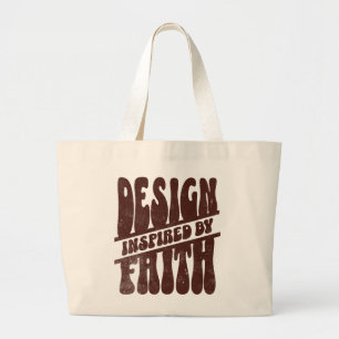 Ontwerp geïnspireerd door geloof grote tote bag