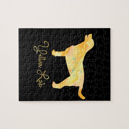 Ontwerp gele Waterverf Legpuzzel (Horizontaal)