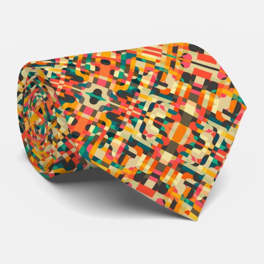 Ontwerp gemengde kleuren bevestigen stropdas (Opgerold)