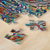 ONTWERP GLAS IN LOOD WAVES 2 LEGPUZZEL (Zijkant)