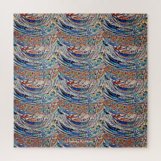 ONTWERP GLAS IN LOOD WAVES 2 LEGPUZZEL (Verticaal)