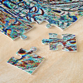 ONTWERP GLAS IN LOOD WAVES LEGPUZZEL (Zijkant)