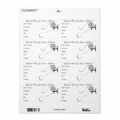 Ontwerp glasvezel ID-label vezel Etiket (Full Sheet)