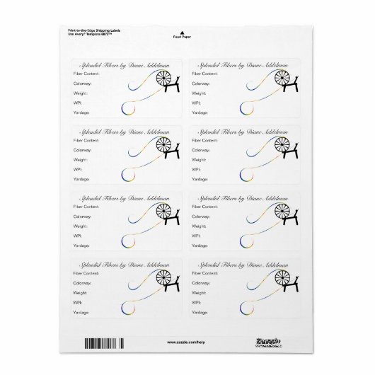 Ontwerp glasvezel ID-label vezel Etiket (Full Sheet)