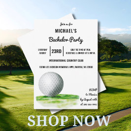 Ontwerp golfbal | Golf vrijgezellenfeest Kaart
