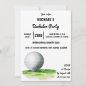 Ontwerp golfbal | Golf vrijgezellenfeest Kaart (Voorkant)