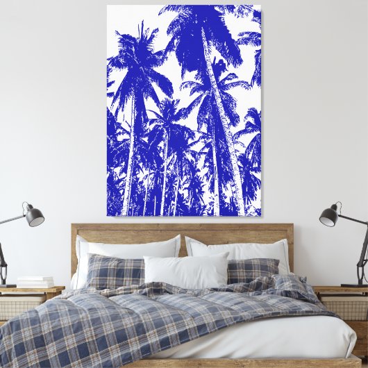 Ontwerp grafische handpalmen canvas afdruk (Insitu (Slaapkamer))