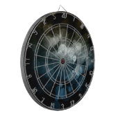 Ontwerp grijs en blauw chassis dartbord (Voorkant Links)
