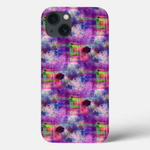 Ontwerp groene, paarse textuur aquarel Case-Mate iPhone case