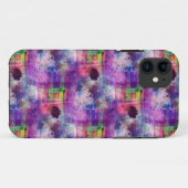 Ontwerp groene, paarse textuur aquarel Case-Mate iPhone case (Achterkant (horizontaal))