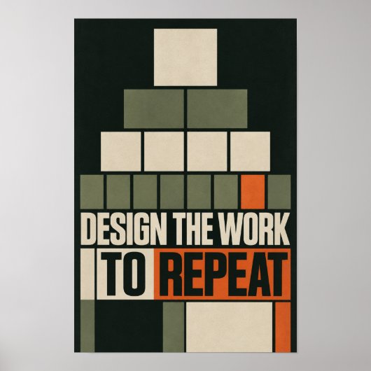 Ontwerp het werk om moderne systemen typografisch poster (Voorkant)